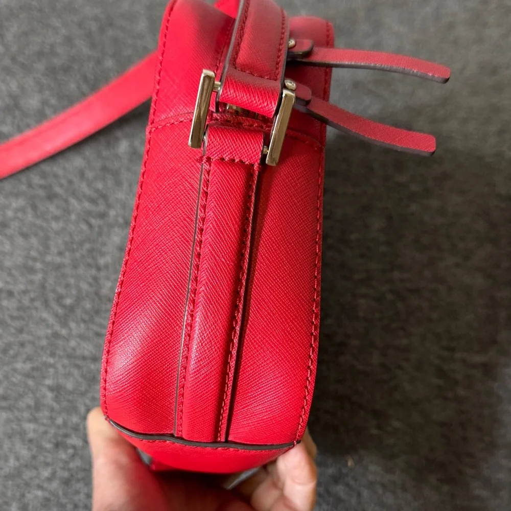 Kate Spade New York‎ Red Saffiano Leather Crossbody Bag Gold Hardware